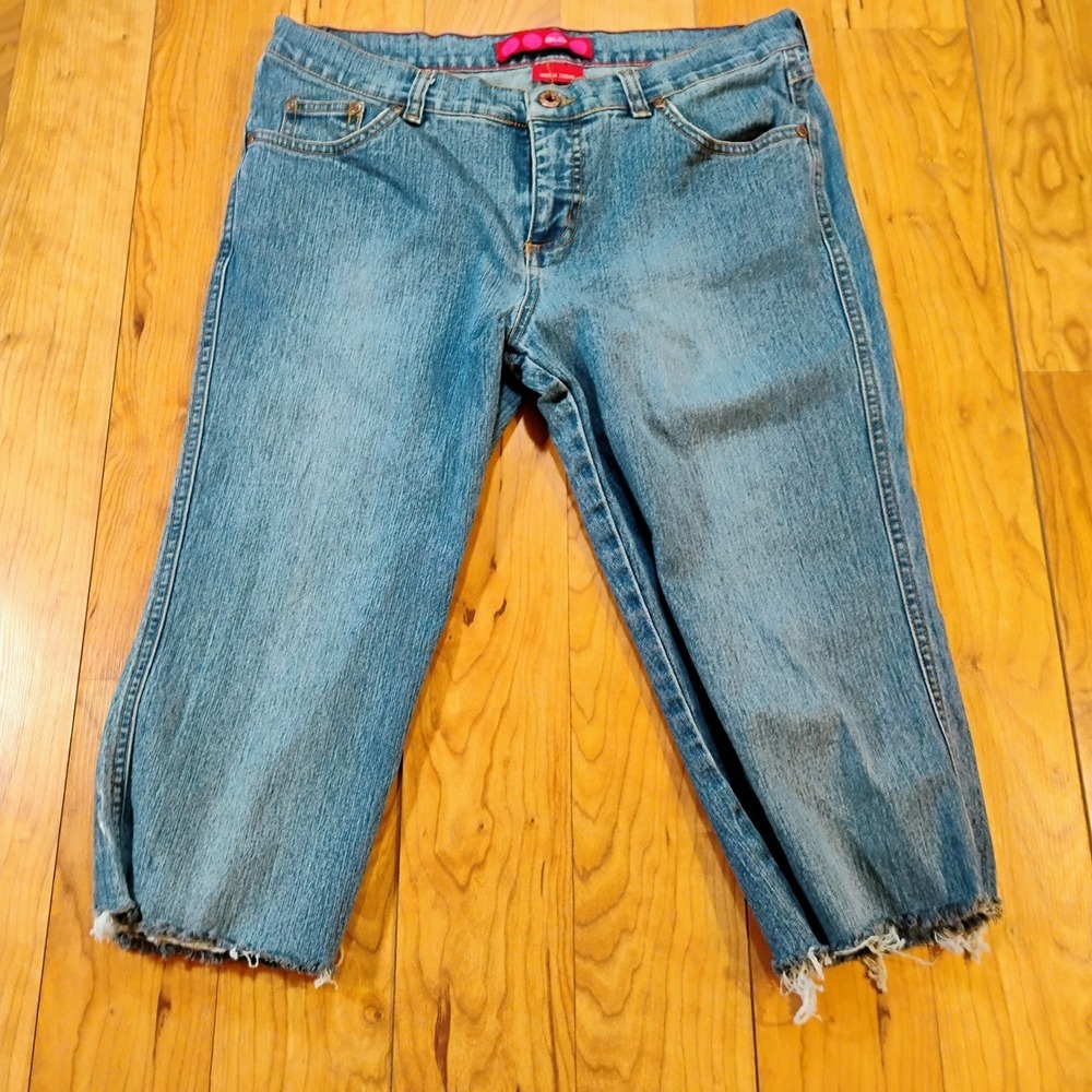 GLO JEANS Women's Junior Sz 11 Denim Capris Blue Cropped Pants GUC